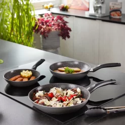 STONELINE Pannenset Ceramic Inductie (set, 3-delig) -Kookcentrum stoneline pannenset ceramic inductie set 3 delig grijs 9