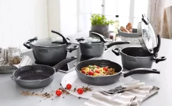 STONELINE Pannenset Future Inductie (set, 8-delig) -Kookcentrum stoneline pannenset future inductie set 8 delig zwart 2