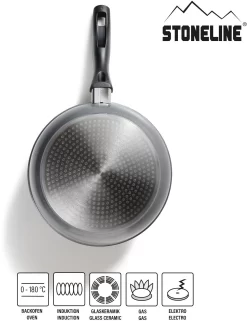 STONELINE Pannenset Inductie (set, 5-delig) -Kookcentrum stoneline pannenset inductie set 5 delig zwart 4