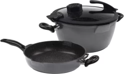 STONELINE Pannenset Smell Well Inductie, Inclusief Glazen Deksel Met Geurfilter- Of Aromafunctie (set, 4-delig)