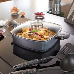 STONELINE Serveerpan Imagination PLUS 28 X 28 Cm, Inductie (1-delig) -Kookcentrum stoneline serveerpan imagination plus 28 x 28 cm inductie 1 delig grijs 11