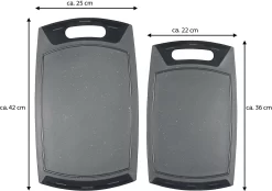STONELINE Snijplank (set, 2 Stuks) 30 STONELINE Snijplank (set, 2 Stuks) -Kookcentrum stoneline snijplank set 2 stuks zwart 10