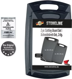 STONELINE Snijplank (set, 2 Stuks) 28 STONELINE Snijplank (set, 2 Stuks) -Kookcentrum stoneline snijplank set 2 stuks zwart 8