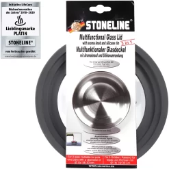 STONELINE Universele Deksel Met Siliconerand, Voor 16/18/20 Cm -Kookcentrum stoneline universele deksel met siliconerand voor 16 18 20 cm grijs 6