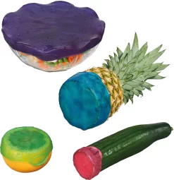 Goebel Beker Modista -Kookcentrum stoneline vershouddeksel plastic herbruikbaar set 4 delig multicolor 2