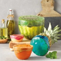 STONELINE Vershouddeksel Plastic, Herbruikbaar (set, 4-delig) -Kookcentrum stoneline vershouddeksel plastic herbruikbaar set 4 delig multicolor 8