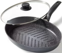 Elo Basic Braadpan (1-delig) -Kookcentrum stoneline vispan xxl ook ideaal voor schnitzel inductie grijs 13