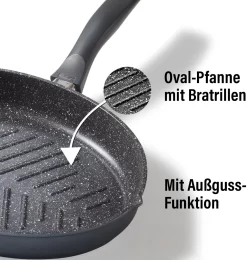 STONELINE Vispan XXL Ook Ideaal Voor Schnitzel, Inductie -Kookcentrum stoneline vispan xxl ook ideaal voor schnitzel inductie grijs 4