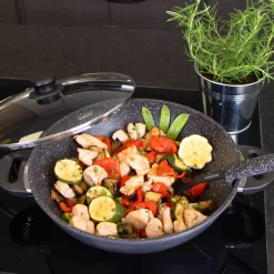 STONELINE Wok Ø 32 Cm, Inductie -Kookcentrum stoneline wok 32 cm inductie grijs 6