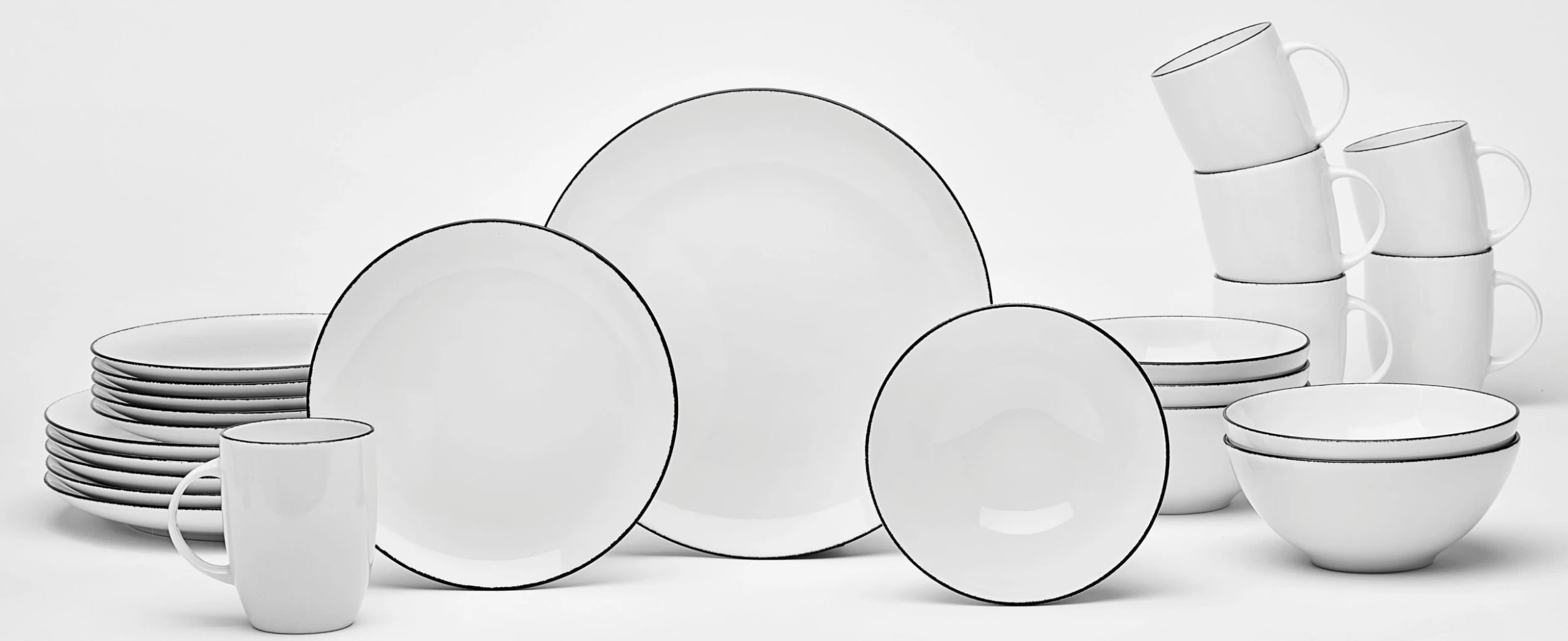 Van Well Combi-servies Black Star (set, 24-delig) 1 Van Well Combi-servies Black Star (set, 24-delig)