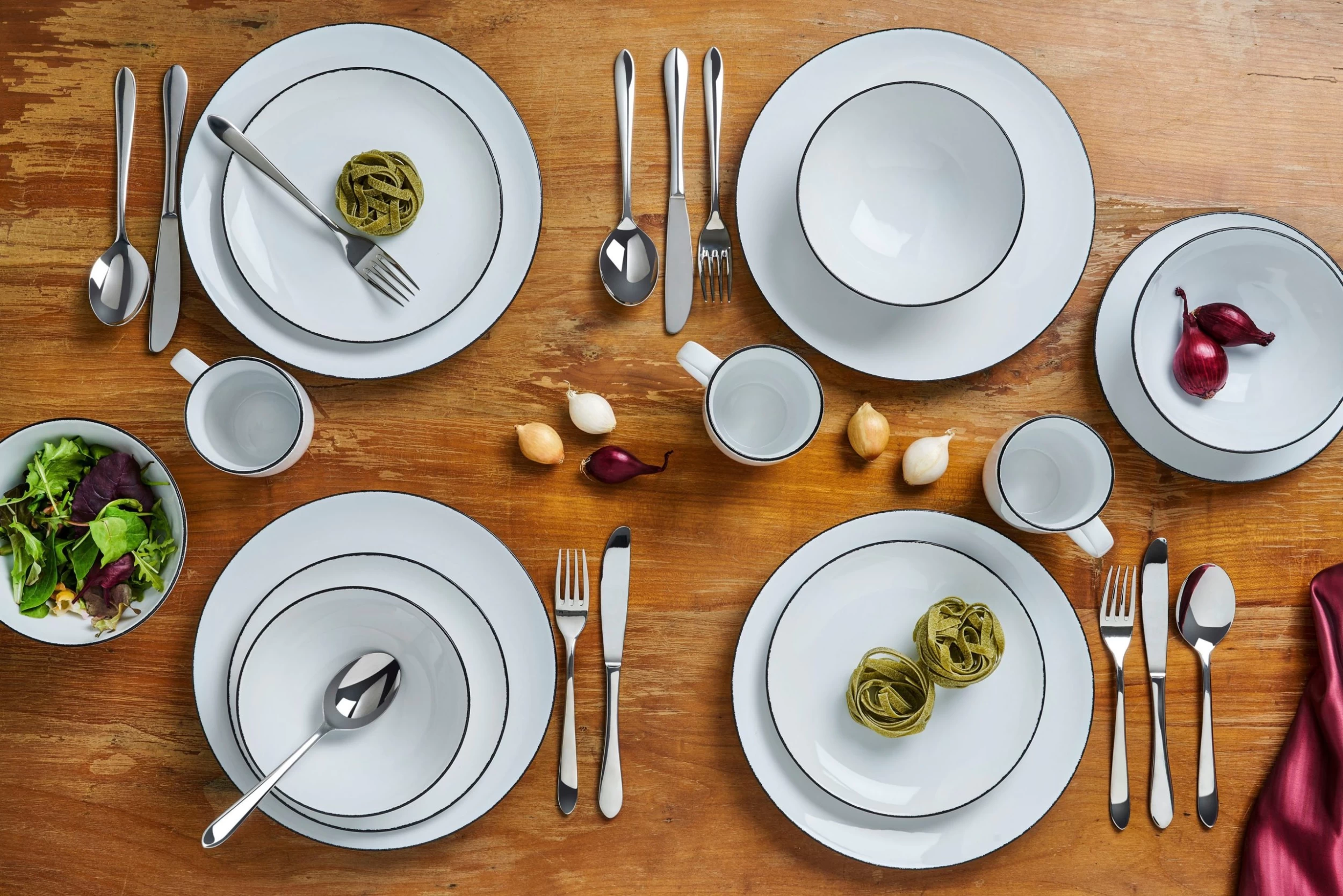 Van Well Combi-servies Black Star (set, 24-delig) 2 Van Well Combi-servies Black Star (set, 24-delig) - Afbeelding 2