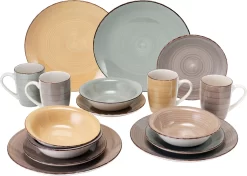 ARTE VIVA Diep Bord Puro Aardewerk, Turquoise En Beige Gesorteerd In Een Set, Aanbevolen Door De Topkok Thomas Wohlfarter, ø 22 Cm (set, 6 Stuks) -Kookcentrum van well servies sorrento set 16 delig multicolor 3 scaled