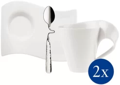 Ritzenhoff & Breker Beker Jasper 4-delig (set, 4-delig) -Kookcentrum villeroy boch beker newwave caffe elk 2 kopjes schoteltjes en edelstalen lepels set 6 delig wit 4