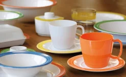 WACA Ontbijtbordje Bistro Melamine, 19,5 Cm (4 Stuks) -Kookcentrum waca ontbijtbordje bistro melamine 195 cm 4 stuks oranje 4