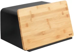 GEFU Grillpan BBQ (1-delig) -Kookcentrum wenko broodtrommel met geintegreerde bamboe snijplank als deksel 1 delig zwart 1