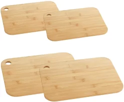 WENKO Snijplank Easy -Kookcentrum wenko snijplank 2 x 28 x 20 cm en 2 x 33 x 25 cm set 4 stuks bruin
