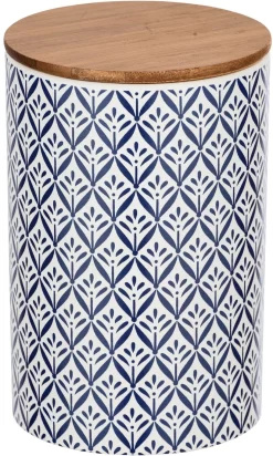 WENKO Voorraadbus Lorca 1,45 L, In Mediterraans Ornamenten-motief In Blauw/wit (1-delig)