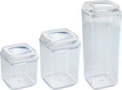 WENKO Opbergsysteem Bamboe (1-delig) -Kookcentrum wenko voorraadbus turijn luchtdichte sluiting 17 l 09 l en 07 l set 3 delig wit 19