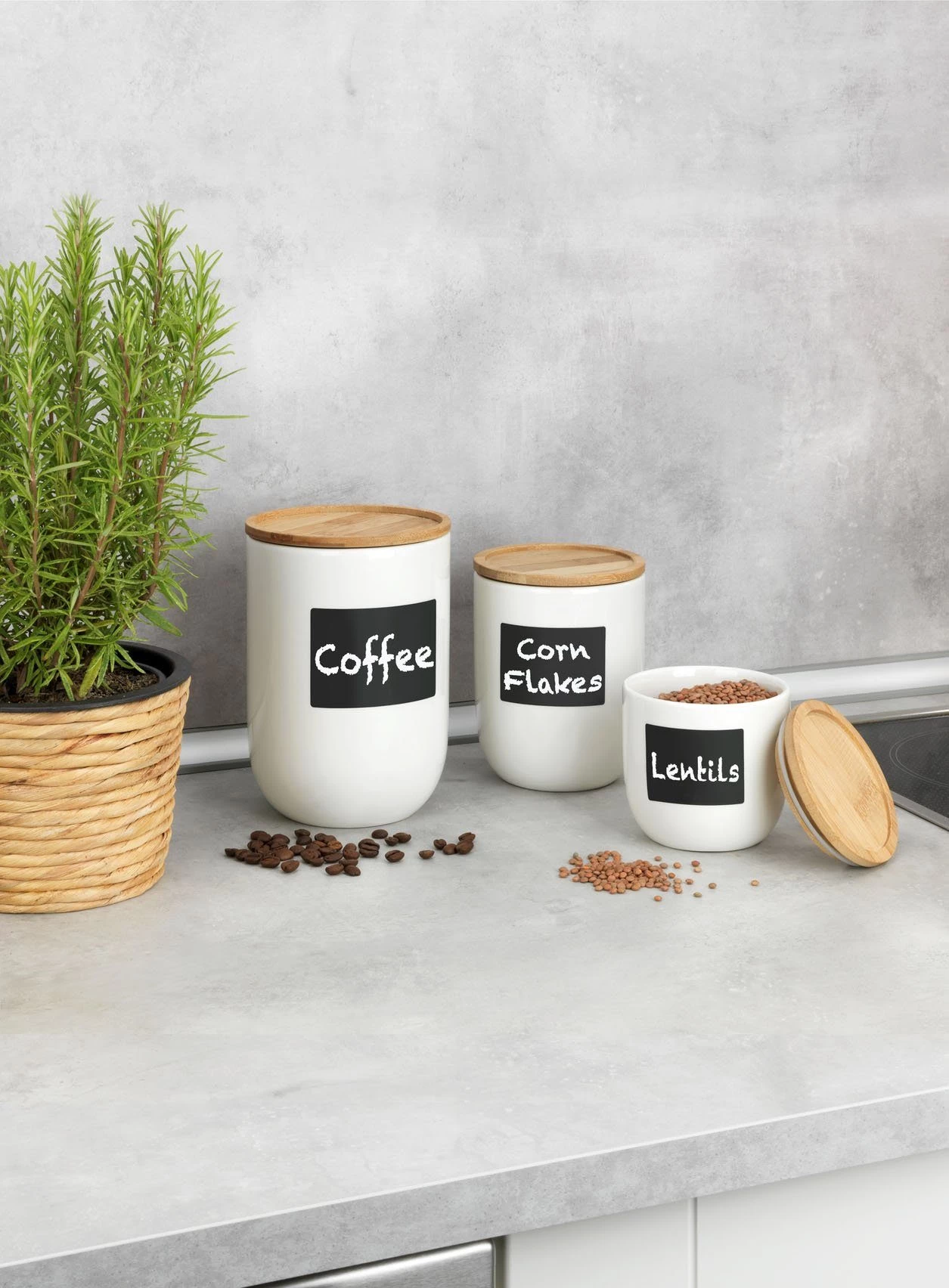 WENKO Voorraadbus Waia 1,5 Liter, Met Krijtbord (1-delig) 6 WENKO Voorraadbus Waia 1,5 Liter, Met Krijtbord (1-delig) - Afbeelding 6