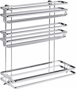 WENKO Opbergsysteem Bamboe (1-delig) -Kookcentrum wenko wandrolhouder style met vacuum loc bevestigingssysteem zilver 5 scaled