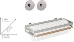 WENKO Wandrolhouder Turbo-Loc® Premium Van Gepoedercoat Plaatstaal -Kookcentrum wenko wandrolhouder turbo loc premium van gepoedercoat plaatstaal zilver 15