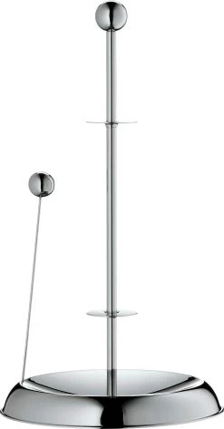 WENKO Voorraadbus Boga (set, 2-delig) -Kookcentrum wmf keukenrolhouder gourmet met opzij veerelement voor ongewenst afwikkelen 1 stuk zilver 9