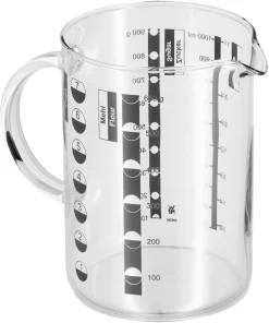 GEFU Vijzel X-PLOSION® Graniet, Edelstaal, ø 14 Cm (1-delig) -Kookcentrum wmf maatbeker gourmet kleine hoeveelheden precies afleesbaar vermelding van de schaalverdeling in liters milliliter kopjes en gram 1 liter 1 wit 1
