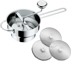CS Koch-Systeme Set Keukengerei EXQUISITE (set, 7-delig) -Kookcentrum wmf passeerzeef gourmet met 3 zeefinzetten 4 stuks zilver