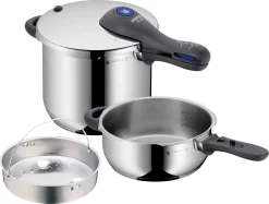 JUST VEGAN Pannenset CeraVegan Plantaardige Keramische Coating, Inductie, 24x28 Cm (set, 2-delig) -Kookcentrum wmf snelkookpan perfect plus met een afneembare handgreep en inzet inductie 3 delig zilver 4