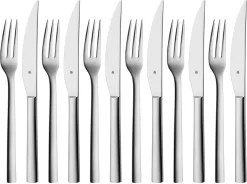 Kookcentrum -Kookcentrum wmf steakbestek nuova solide monobloc steakmes set 12 delig zilver 3