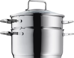 Zwilling Pannenset Classic (set, 9-delig) -Kookcentrum wmf stoompan met metalen inzet inductie zilver