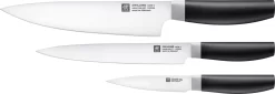 Zwilling Messenset Nowo S Edelstaal 18x10, Kleurige Grepen, Ijsgehard FRIODUR Lemmet (set, 3-delig)
